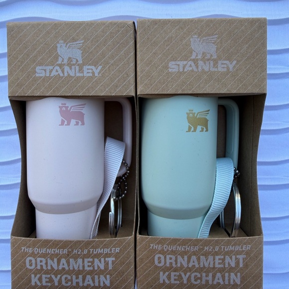 NWT Stanley Pastel Keychains Duo pink & mint Hard to Find Ornaments - Picture 2 of 3